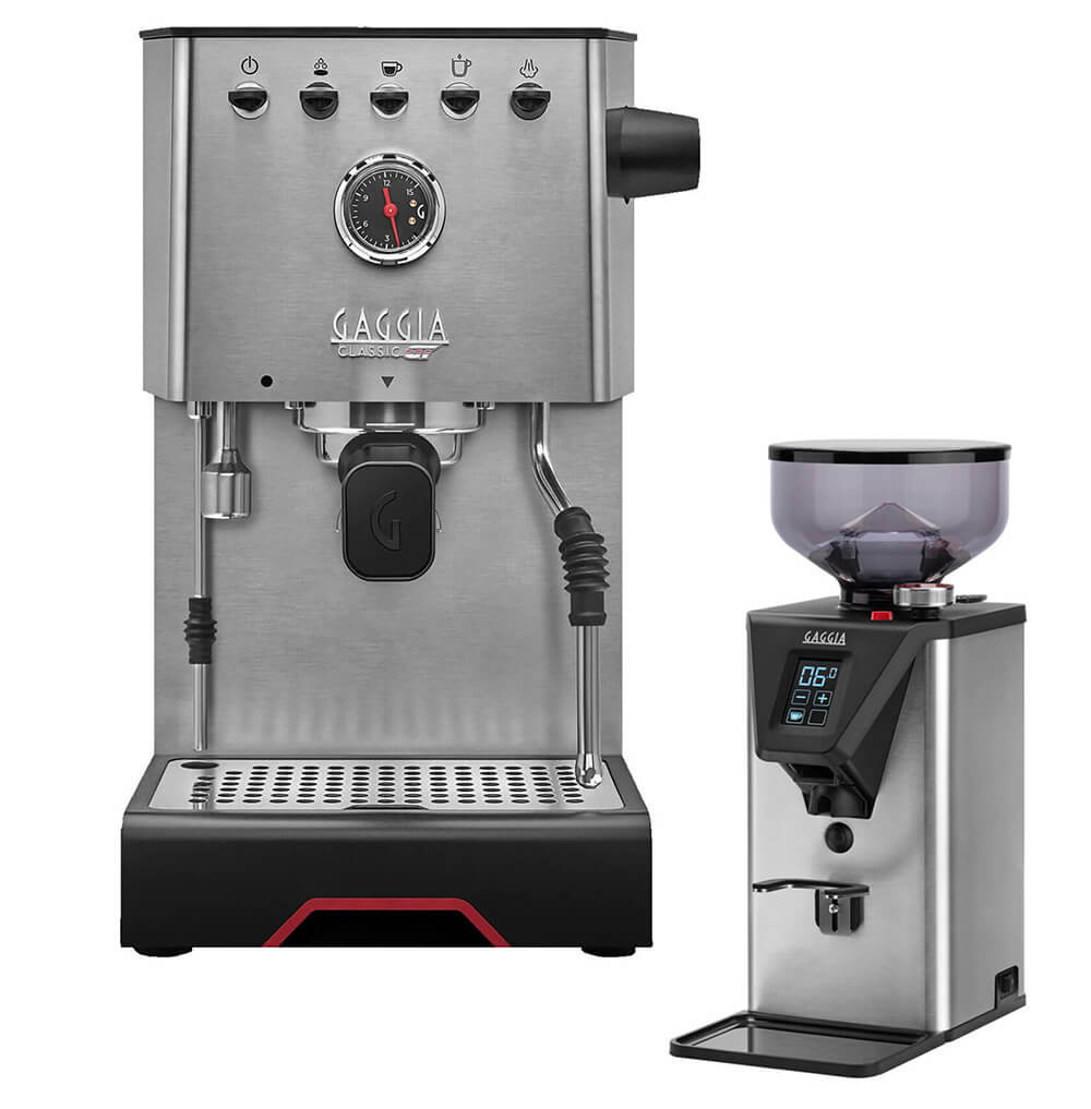 Gaggia Classic GT Prosumer Inox Gaggia MDF55 Grinder Bundle