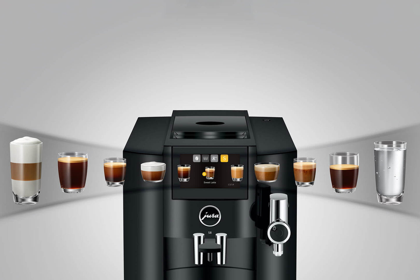 JURA S8 15482 Black Bean-to-Cup Coffee Machine