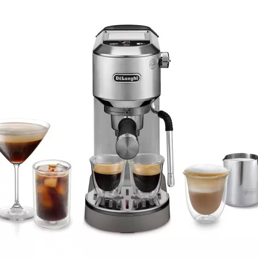 De'Longhi Dedica Duo EC890.M Manual Espresso Coffee Machine - Silver