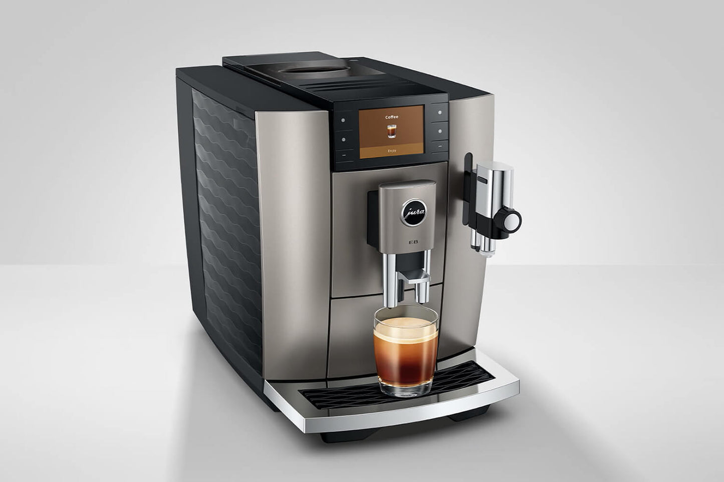 JURA E8 15721 Midnight Silver Bean-to-Cup Coffee Machine