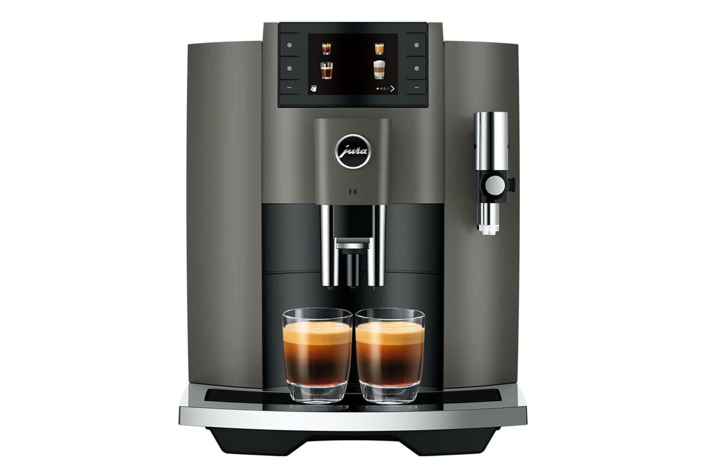 JURA E8 15583 Dark INOX Bean-to-Cup Coffee Machine
