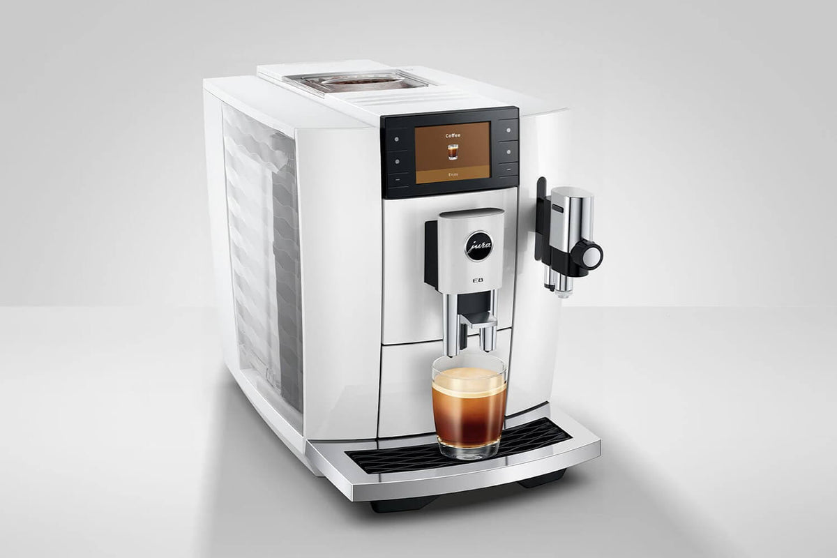 JURA E8 15841 Piano White Bean-to-Cup Coffee Machine