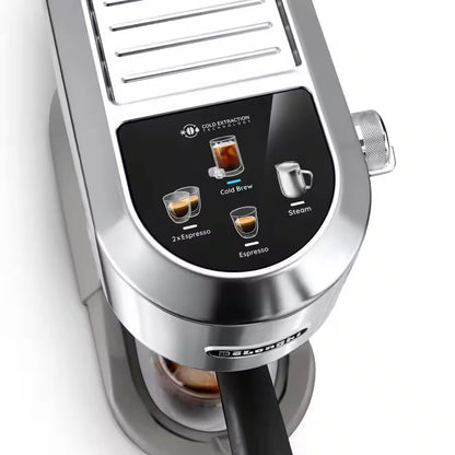 De'Longhi Dedica Duo EC890.M Manual Espresso Coffee Machine - Silver