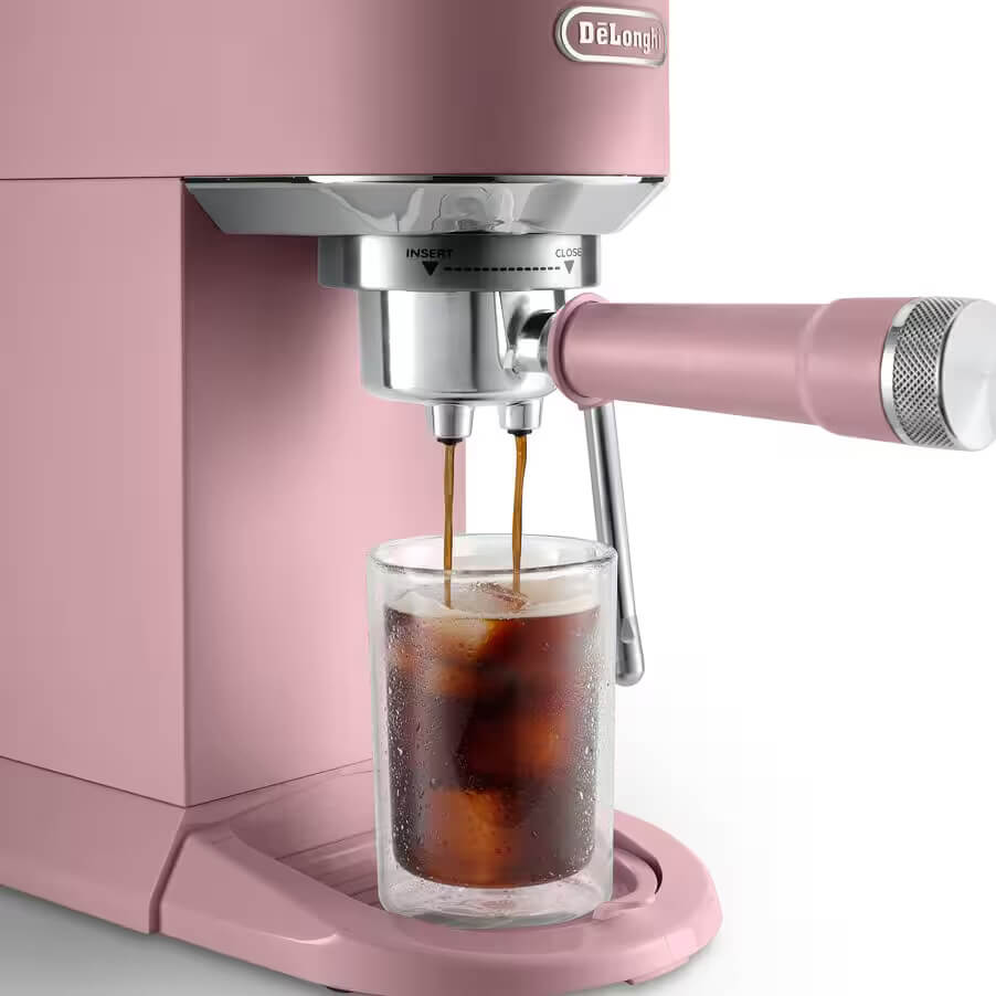 De'Longhi Dedica Duo EC890.PK Manual Espresso Coffee Machine - Pink