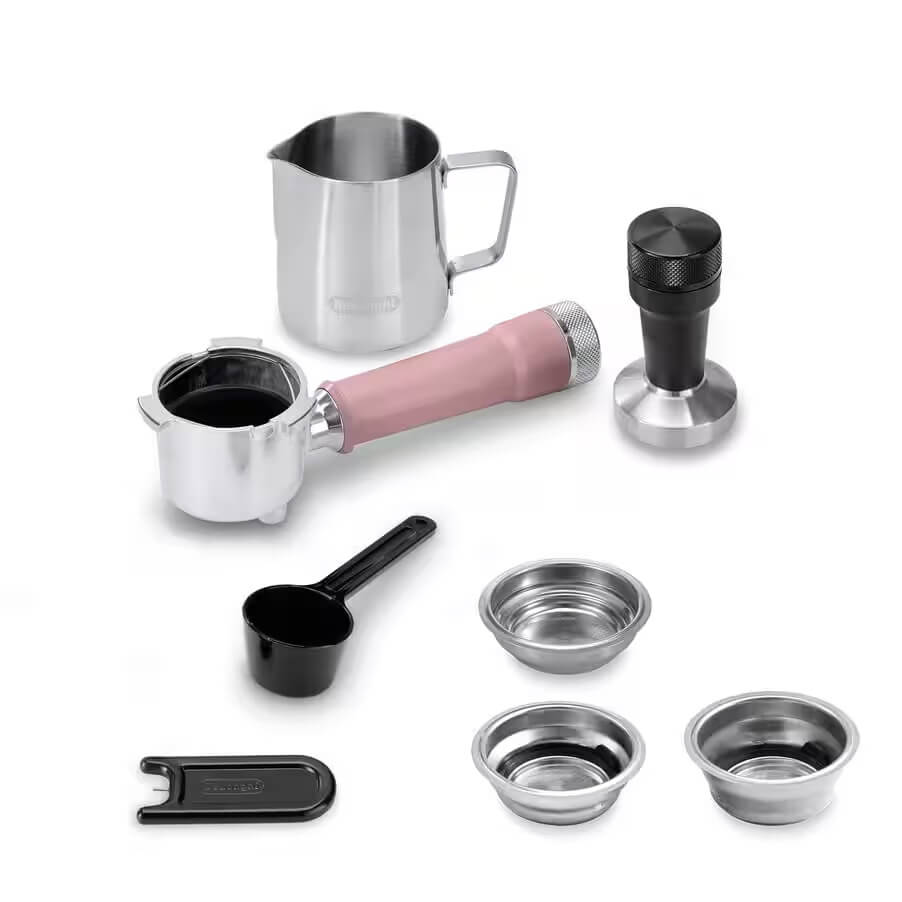 De'Longhi Dedica Duo EC890.PK Manual Espresso Coffee Machine - Pink