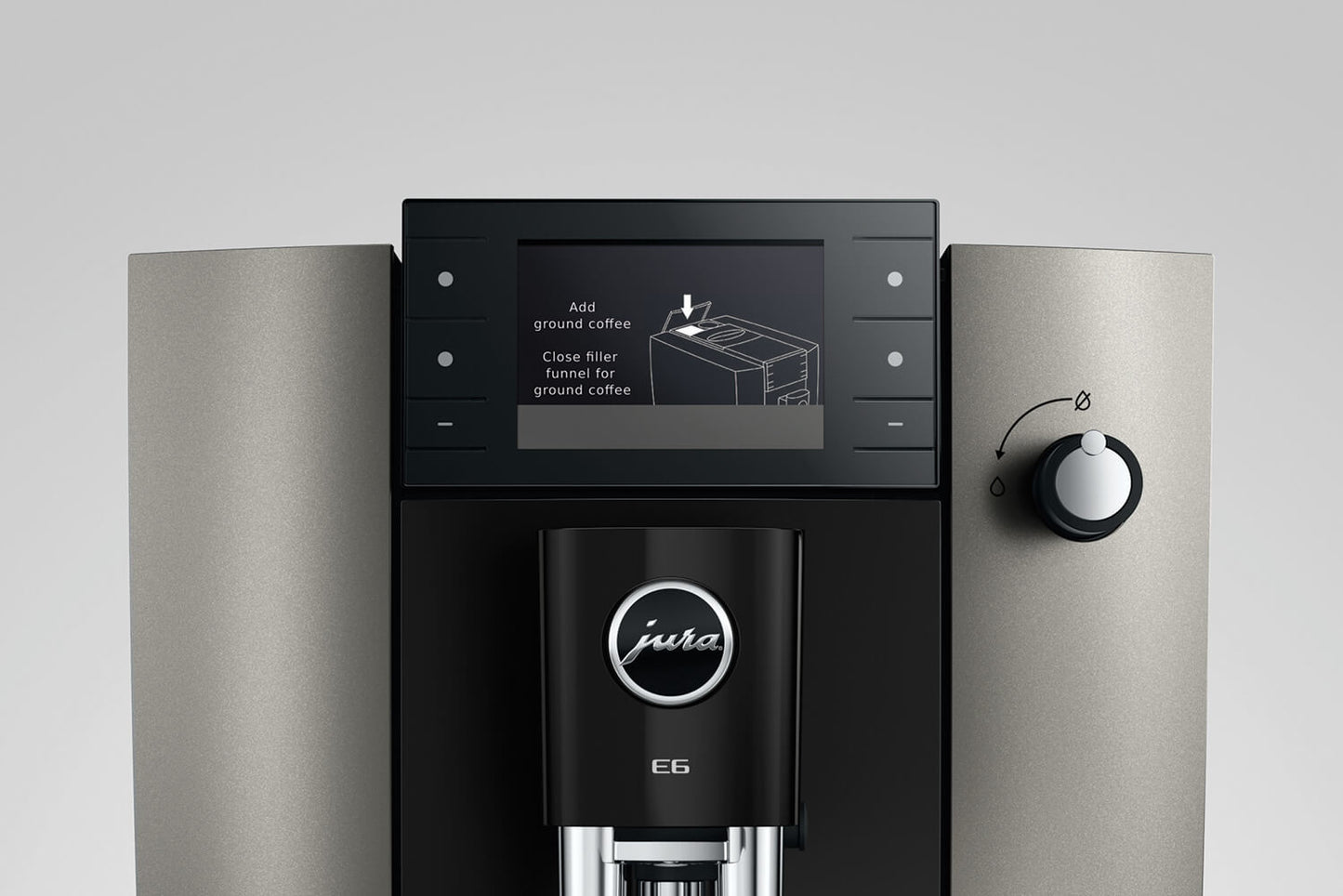 JURA E6 15854 Dark Inox  Bean-to-Cup Coffee Machine