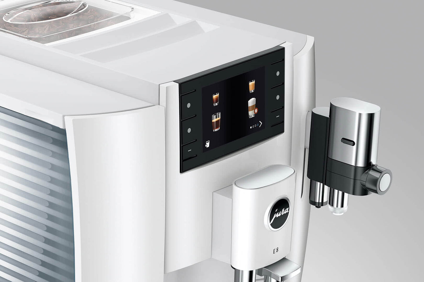JURA E8 15662 Piano White Bean-to-Cup Coffee Machine