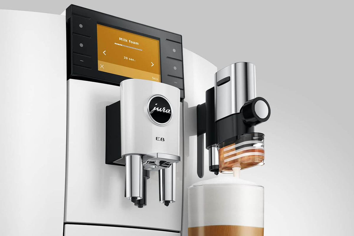 JURA E8 15841 Piano White Bean-to-Cup Coffee Machine