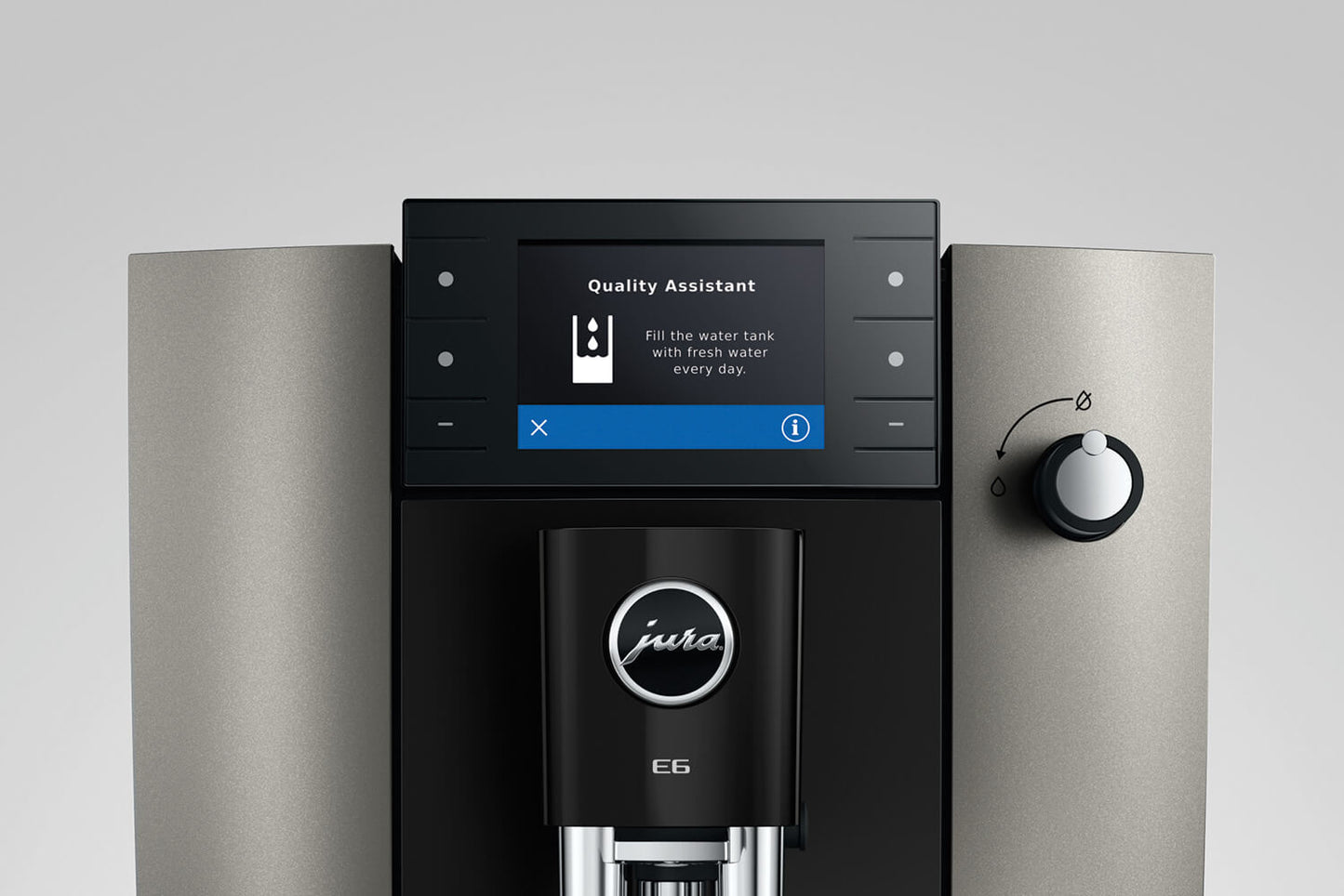 JURA E6 15854 Dark Inox  Bean-to-Cup Coffee Machine