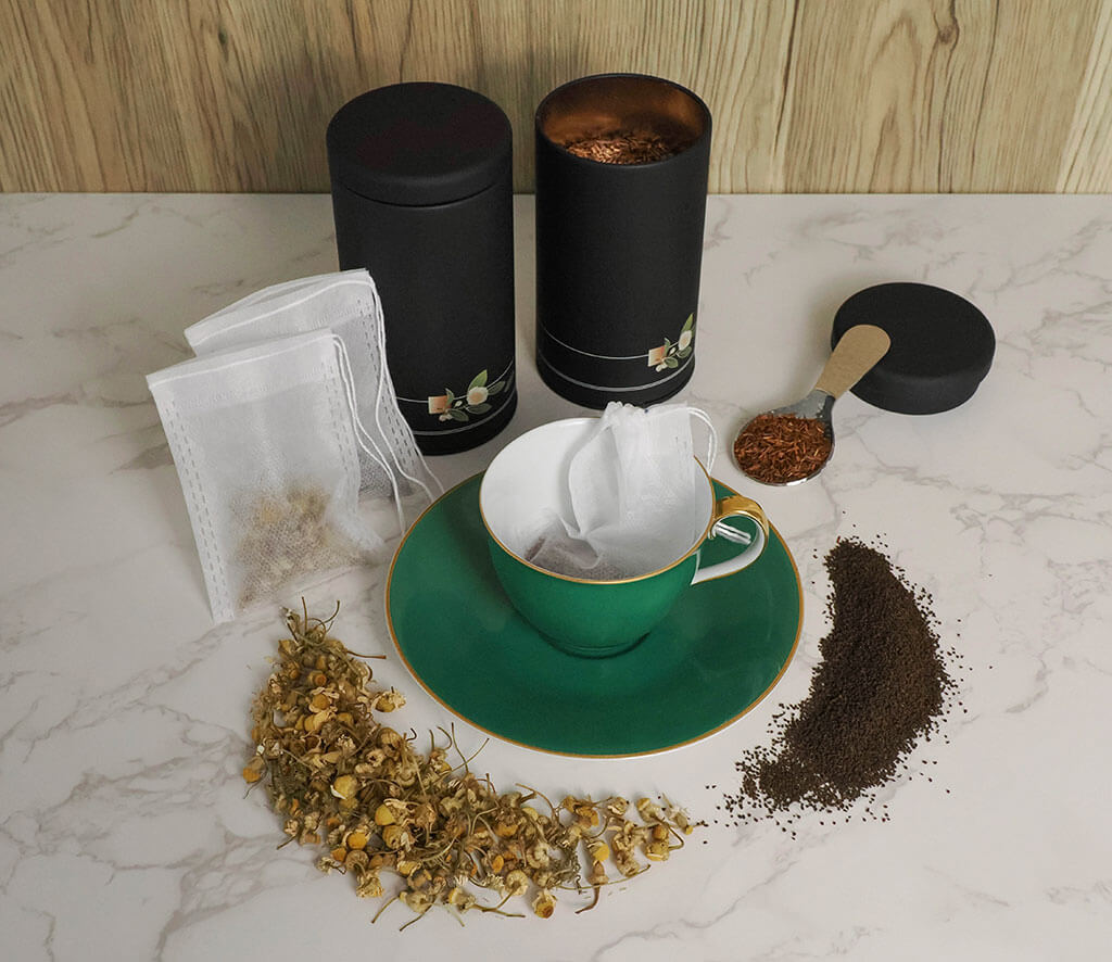 Fill Your Own Tea Bags - Non-woven Fabric with Drawstrings