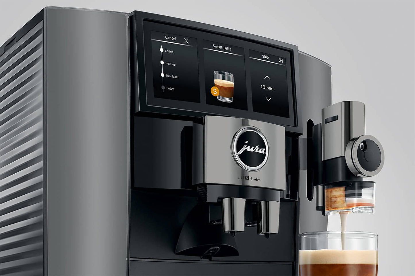 JURA J10 Twin 15723 Diamond Onyx Bean-to-Cup Coffee Machine