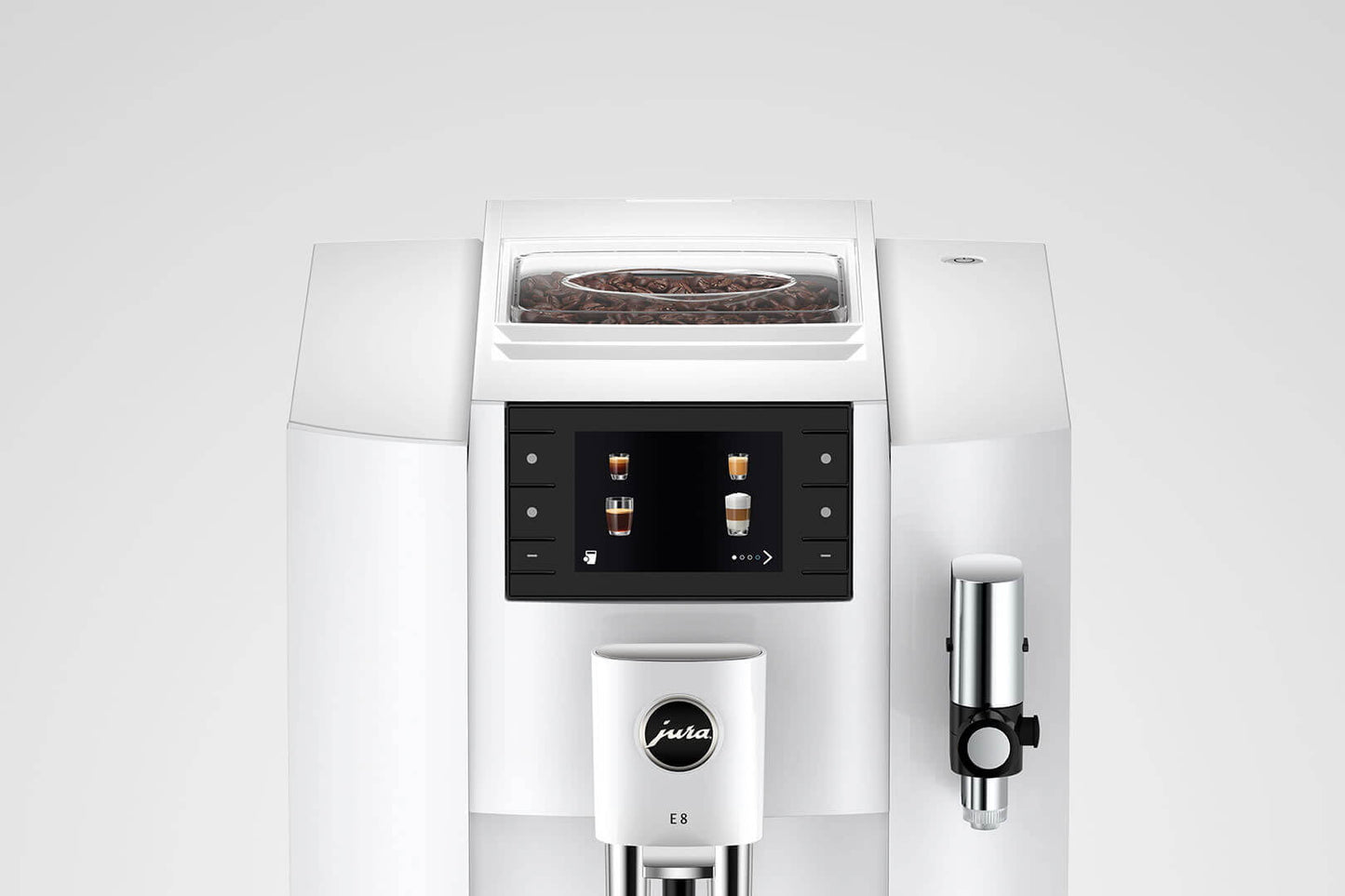 JURA E8 15662 Piano White Bean-to-Cup Coffee Machine