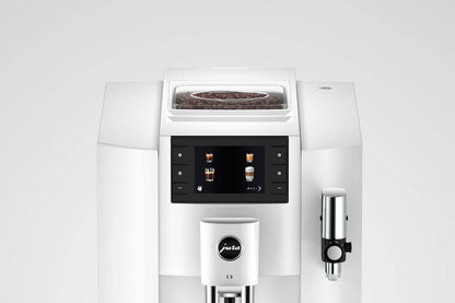 JURA E8 15662 Piano White Bean-to-Cup Coffee Machine
