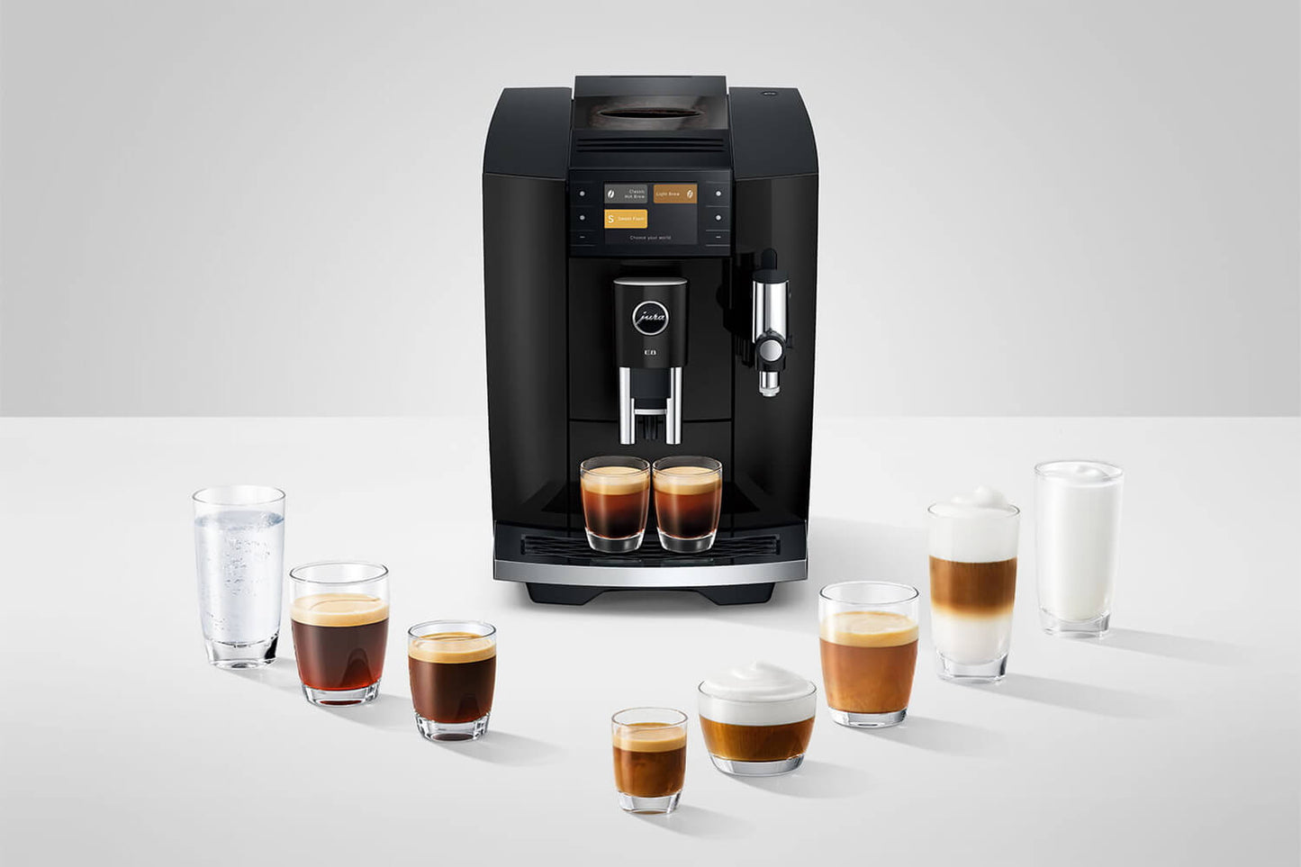 JURA E8 15842 Piano Black Bean-to-Cup Coffee Machine