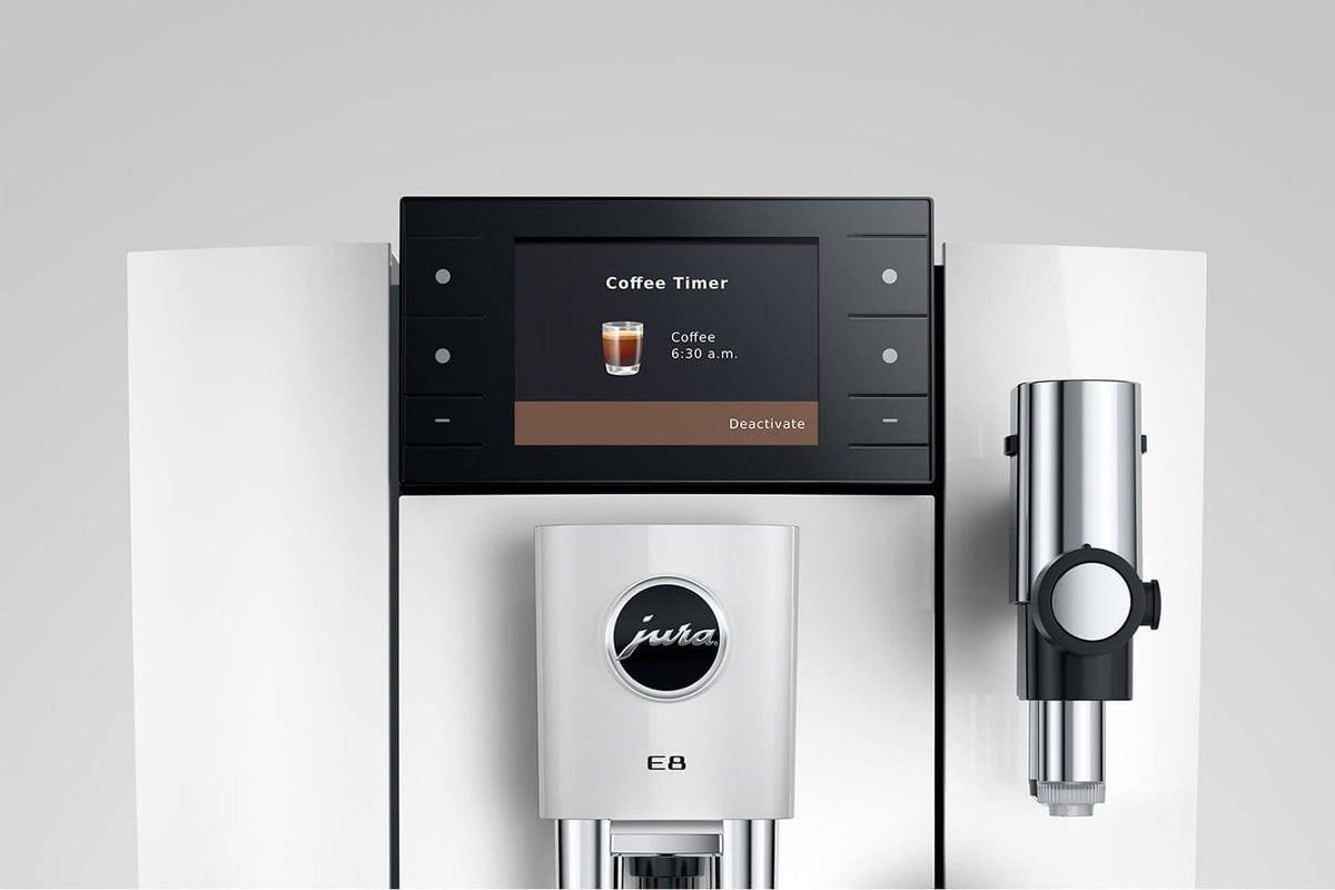 JURA E8 15841 Piano White Bean-to-Cup Coffee Machine