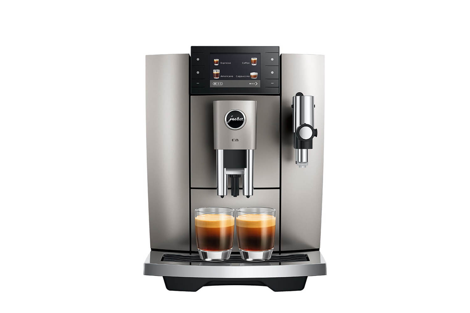 JURA E8 15721 Midnight Silver Bean-to-Cup Coffee Machine – Coffee