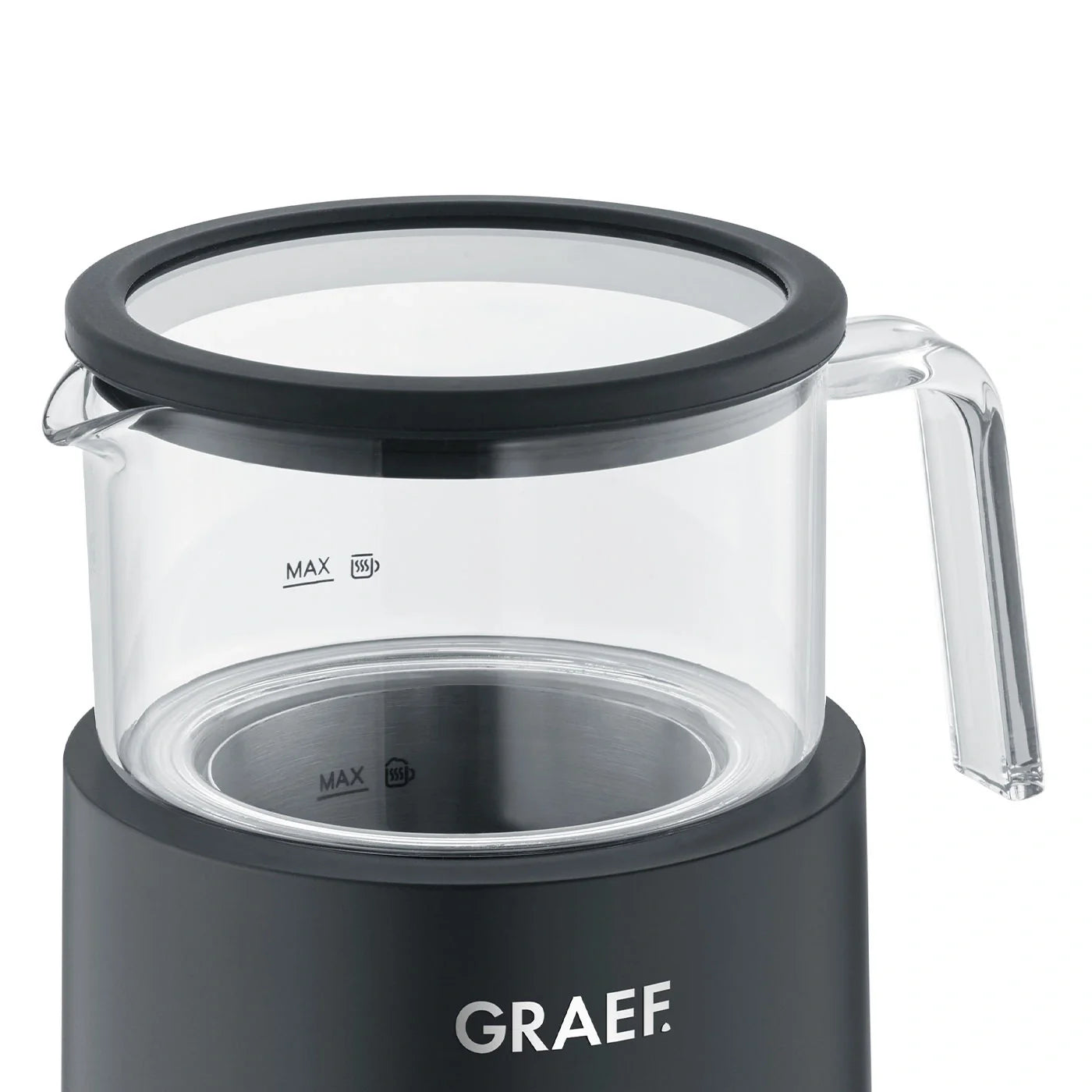 Graef Glass Induction Milk Frother - Black