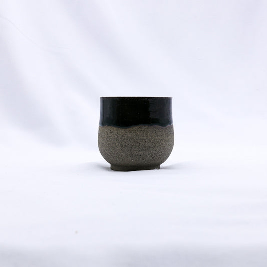 Bluverde Tazza Handmade Ceramic Smoked Grey Stoneware Short Cup