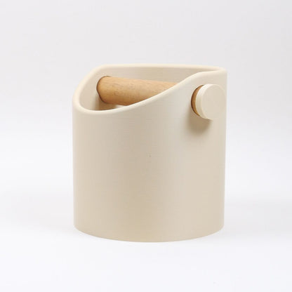 Minimalist Espresso Knock Box with Oak Bar