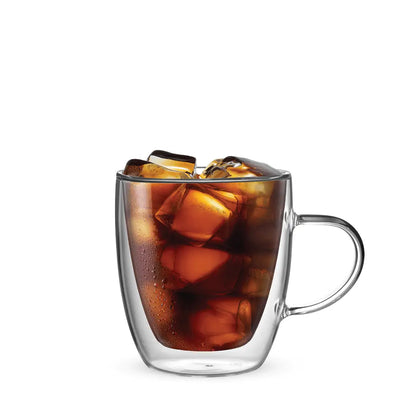 Capri Double Walled Glass Mugs (350ml - Set of 2)