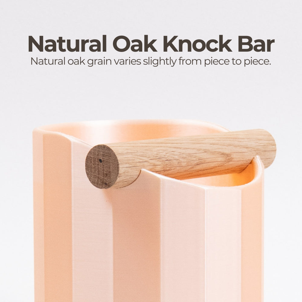 The Facet Geometric Espresso Knock Box with Oak Knock Bar
