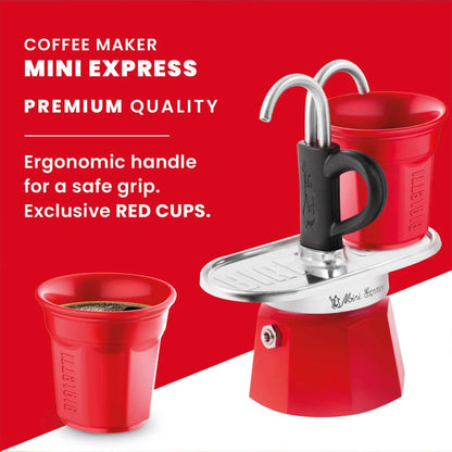 Bialetti Mini Express 'R' Double Serve (2 Cups & 2 Cup Coffee Maker)
