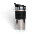Coffee Travel Mug - Silver & Black